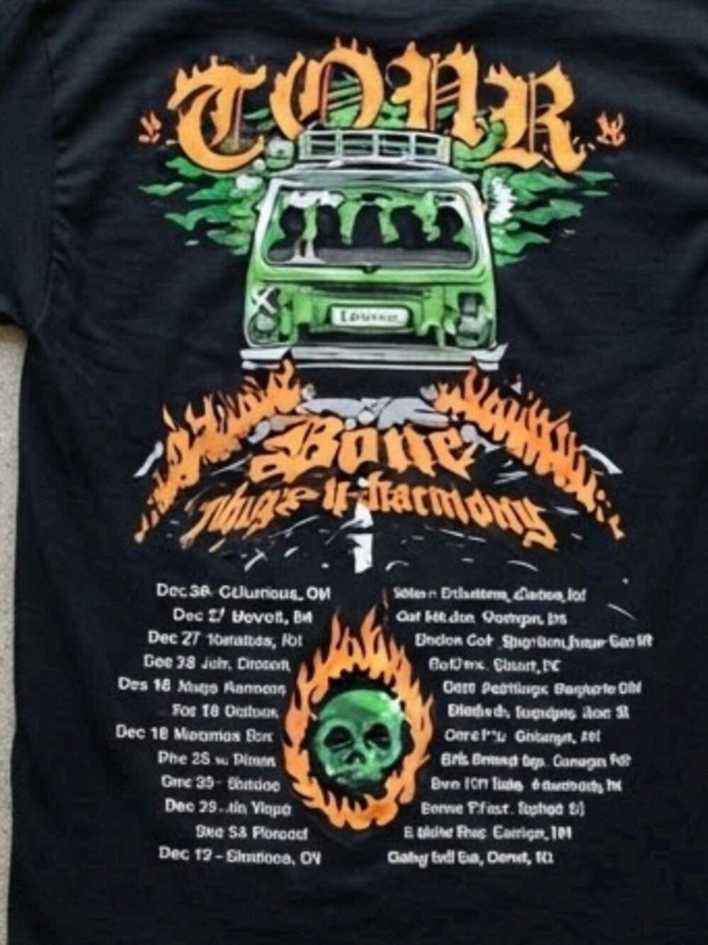 Bone Thugs-N-Harmony Tour 2026 Van Graphic Black T-Shirt S-4XL - Picture 3 of 3